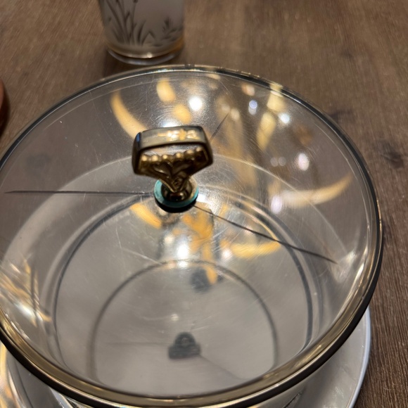 Rare MCM Gold Duck Hunting Decanter Set of 7 KROMEX Server & Wood Tray - Picture 11 of 15